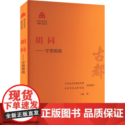 胡同——守望相助 王越 著 中共北京市委宣传部,北京市社会科学院 编 中国通史社科 正版图书籍 北京出版社