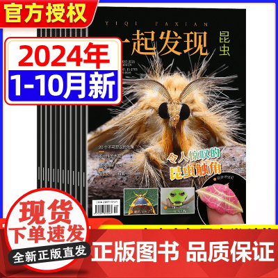 一起发现昆虫杂志2024年1-10月 全年/半年订阅8-16岁青少年探索发现自然科普知识期刊书籍 一起发现昆虫奇妙的昆虫