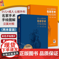 全2册 小儿心脏外科名家手术手绘图解(汉英对照)+ 成人心脏外科名家手术手绘图解(汉英对照)2本套装 978711735