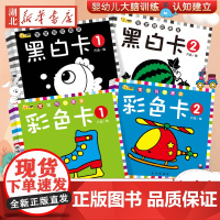 正版宝宝视觉激发黑白彩色卡(套装全4盒)黑白卡片婴儿早教卡视觉激发启蒙早教识别0-1-3周岁撕不烂全脑左右脑开发彩色认知