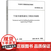 宁波市建筑基坑工程技术细则 2019甬DX-06 宁波市住房 专业科技 建筑规范 建筑/水利(新) 正版图书籍中国建筑工
