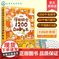 学前识字1200立体翻翻书 2-3-6岁幼小衔接儿童早教识字启蒙立体书幼儿园学前看图识字幼小衔接汉字翻翻书小学生一二三年
