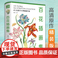 书精装版]百花插画集 西方大师插画作品集艺术画册书籍水彩画色彩油画动物植物花卉画手绘临摹美术绘画教材正版 杨建飞SH