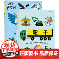 浪花朵朵正版 轮子+翅膀 2册套装 3岁+ 少儿科普绘本 车轮齿轮摩天轮鸟类飞机知识 图文小百科