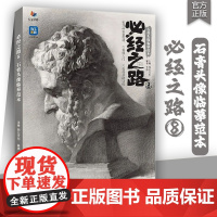 必经之路8石膏头像临摹范本 2025烈公文化毕铮头骨肌肉五官人物素描石膏像范画对临起形团块面像挂像高考联考教材教程书籍画