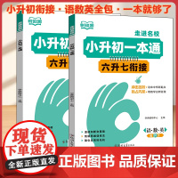 小升初一本通六升七衔接 基础知识衔接拔高小升初暑假作业 预覆习语文数学英语小学衔接初中 小学升初中六年级衔接提优训练