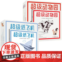 [2本]超级纸飞机+动物园折纸书趣味儿童DIY书籍0-6岁制作玩具立体书