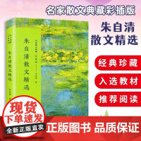 名家散文典藏(彩插版)-朱自清散文精选 匆匆/桨声灯影里的秦淮河/背影荷塘月色等现当代文学青少年阅读正版书籍长江文艺出版