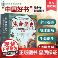 生命简史 全12册 穿越地球46亿年 6-12-15岁儿童中小学生青少年历史科普读物 宇宙起源地球形成生命诞生史前世界探