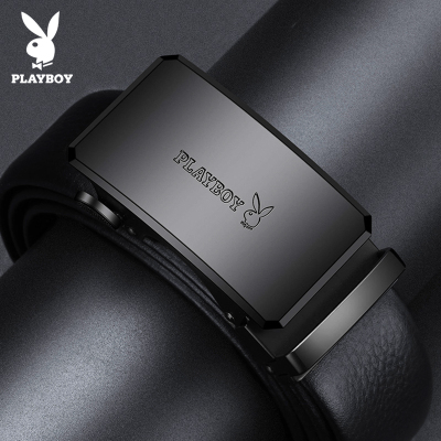 花花公子男士皮带真皮2025新款高档品牌头层牛皮自动男式腰带正品