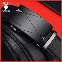 花花公子皮带男士2025新款自动纯牛皮腰带年轻人商务真皮裤带正品