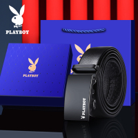 花花公子皮带男士真皮头层牛皮腰带高档礼盒情人节礼物送男友男生