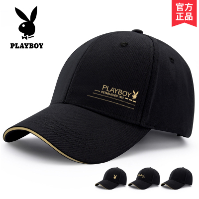 花花公子棒球帽子男士潮牌春秋冬季2024新款大头围遮阳防晒鸭舌帽