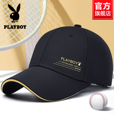 花花公子帽子男士鸭舌帽大头围休闲户外遮阳新款春夏季棒球帽女潮