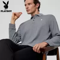 [总裁视感]花花公子春季长袖POLO衫翻领内搭打底衫商务休闲上衣