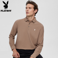 [衬衫袖口]花花公子长袖POLO衫男款纯色翻领打底衫上衣官方正品