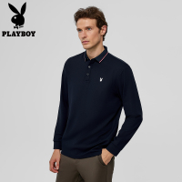 [升级华夫格]花花公子长袖POLO衫翻领休闲百搭打底衫男官方正品