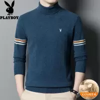 花花公子2024秋冬季纯羊毛衫男高领中青年加厚毛衣针织打底衫