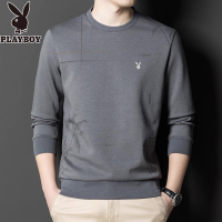 花花公子2025春秋季卫衣男士长袖t恤中年休闲爸爸装上衣潮打底衫