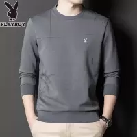 花花公子2025春秋季卫衣男士长袖t恤中年休闲爸爸装上衣潮打底衫