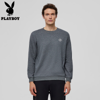 PLAYBOY花花公子官方圆领卫衣基础百搭长袖T恤上衣打底衫2025新款