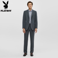 [高端套装]花花公子商务休闲西服套装高级感平驳领西装直筒西裤