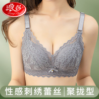 浪莎内衣女小胸聚拢显大收副乳防下垂性感蕾丝文胸罩2025年春