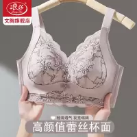浪莎内衣女士大胸显小聚拢收副乳防下垂性感蕾丝文胸罩2025年春季