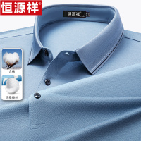 [桑蚕丝]恒源祥男士长袖T恤2025春秋季新款纯色翻领polo衫上衣
