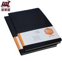 凌美盛PU软皮面A5商务笔记本 25K记事本80克米黄纸14.1*20.5cm 70张721-25-1黑色可定制印刷/本