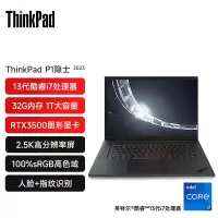 联想ThinkPad P1隐士 03CD 16英寸 移动图形工作站游戏笔记本电脑 定制(i7-13800H RTXA3500 64G内存 1T固态 2.5K屏)质保3年
