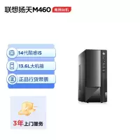 联想(Lenovo)扬天M460 商用办公台式机电脑主机 定制(酷睿14代i5-14400 16G内存 DDR5 1T机械+512G固态)单主机
