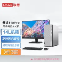 联想(Lenovo)天逸510Pro 个人商务台式机电脑整机 定制(i7-14700 16G 1TB固态 wifi6 win11 键鼠 三年上门)配27英寸显示器