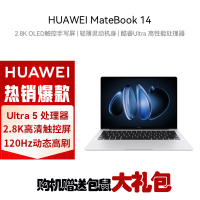 华为 MateBook 14 14.2英寸笔记本电脑 酷睿 Ultra 5 125H 32G 1TB 2.8K OLED触控手写屏 轻薄机身 Linux版 皓月银