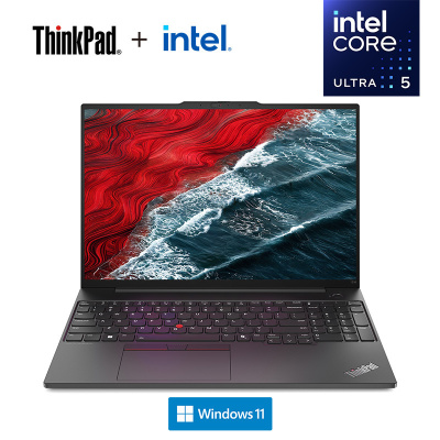 ThinkPad E16 09CD AI 2024 经典商务本 16英寸笔记本电脑 定制 英特尔酷睿Ultra 5 125H 16G内存 2T固态 锐炫Arc显卡 高清屏 黑