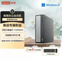 联想(Lenovo)瑞天500 台式机电脑单主机 (I5-14500HX 16G内存 512G固态硬盘 Win11)商用办公学习娱乐