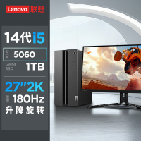 联想(Lenovo)GeekPro 设计师游戏台式电脑整机 定制(酷睿i5-14400F RTX5060 8GB显卡 16G DDR5 2T Win11)配27英寸2K电竞显示器