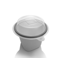 一次性可降解环保带盖碗50个/包 (单位:包) 小号碗 150*150*56(MM)