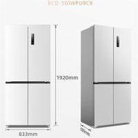 MeiLing/美菱 BCD-501WPU9CX超薄十字门家用冰箱底部散热嵌入白色