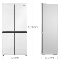 海尔冰箱BCD-462WGHTD45GZU1零嵌入式白色超薄一级十字对开门冰箱