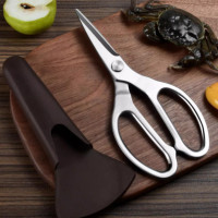 德国加长款剪刀厨房商用烤肉剪多功能强力鸡骨剪家用弯头食物剪子7163