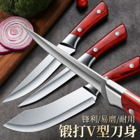 剔骨多功能刀锻打杀猪刀具放血尖刀屠夫商用宰猪牛羊分割刀7163