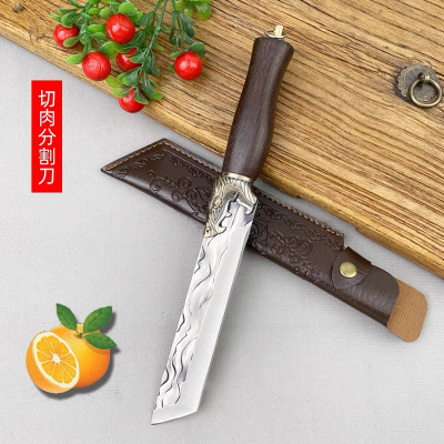 锻打分割刀切水果刀家用厨房手把肉蒙古小刀具户外专用小刀X7163