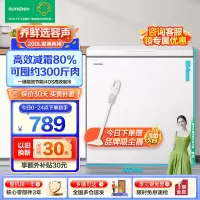 容声(Ronshen) 200升减霜小型冰柜家用冷藏冷冻转换单温冷一级能效家商两用卧式冰箱 BD/BC-200ZMSMB