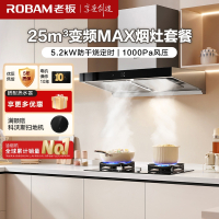 老板(ROBAM)烟灶套餐 25m³欧式变频油烟机防干烧灶具套装 烟机燃气灶65X3S+51B0A天然气)