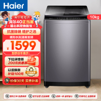 海尔(Haier)10公斤 大容量 变频 全自动 家用 波轮洗衣机 除菌螨 1级能效 XQB100-BZ316