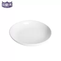 冠裕禾 密胺餐盘深圆盘白色盘子 8寸 个