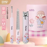 金达日美指甲剪指甲刀指甲钳套装磨甲锉挖耳勺女生可爱风X8169