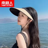 草编鸭舌空顶帽子女春秋沙滩防晒遮阳发箍太阳帽草帽夏季遮脸百搭