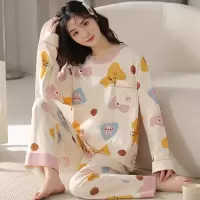 南极人睡衣女2025年春秋新款纯棉长袖长裤家居服甜美网红风可外穿
